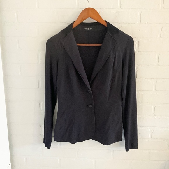 Marc Cain Women’s Jersey Knit Blazer Designer Cotton Stretched Blokecore Sz S - Picture 2 of 16